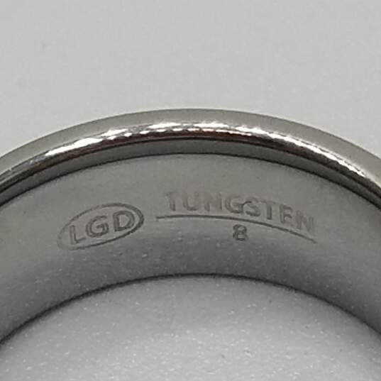 Tungsten Silver Tone Design On Metal Ring Sz 12 Bundle 8pcs 132.0g image number 5