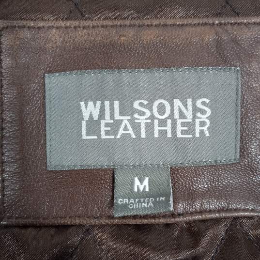 Wilsons Leather Brown Leather Jacket Size M image number 3