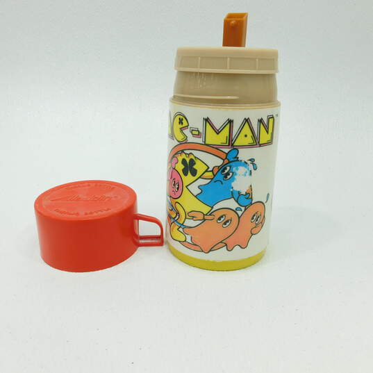1980 Pac Man Aladdin Thermos Drink Cup W/ Red Lid image number 9