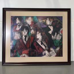 Grand Orchestra Print by Linda Le Kniff Contemporary Matted & Framed