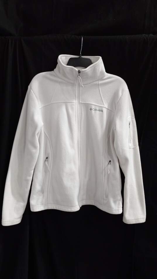 Women's White Columbia Jacket Size L image number 1