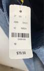 NWT Brooks Brothers Womens Blue 346 Flat Front Linen Straight Dress Pants Sz 12 image number 5