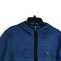 Mens Blue Fleece Long Sleeve Full-Zip Hoodie Size Large Reg image number 3