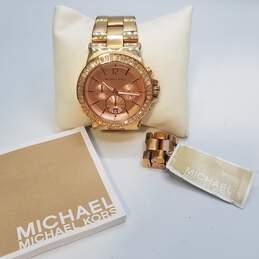 Michael Kors MK 5412 41mm Rose Gold Multi-Dial Quartz Watch 173.0g