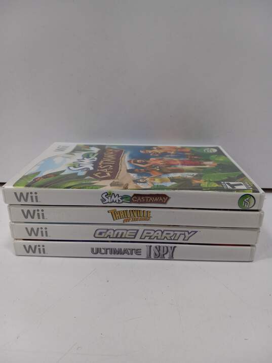 4pc Lot of Assorted Nintendo Wii Video Games image number 1