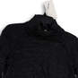 Womens Gray Turtleneck Long Sleeve Split Back Tunic Blouse Top Size XS image number 3