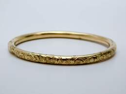 Antique Victorian Gold Filled Locket & Floral Scroll Bangle 43.7g alternative image