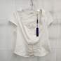 Elie Tahari Women's White Poplin Corset Shirt Size Small NWT image number 1