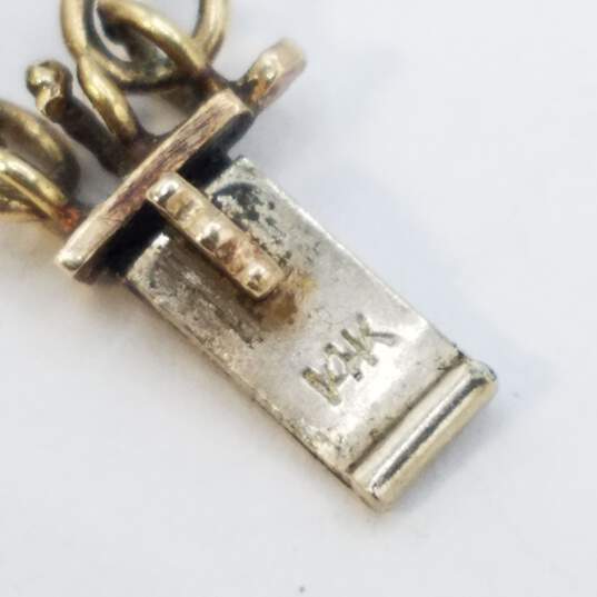 14K Gold 2 Strand 3mm Herringbone Necklace 21.5g image number 2