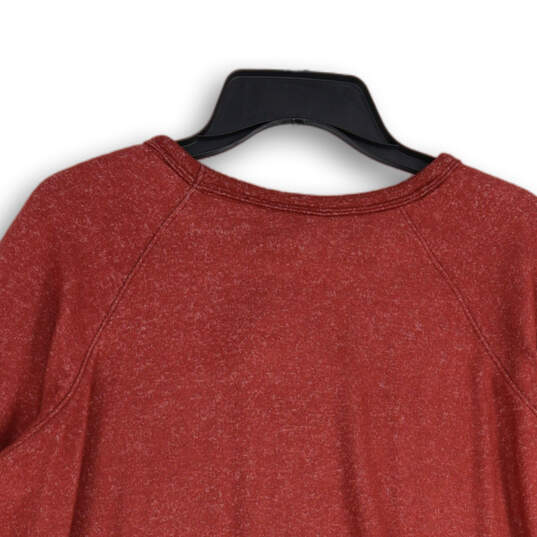 NWT Womens Red Round Neck Long Sleeve Pullover Sweatshirt Size XL image number 4