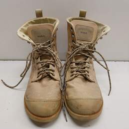 Hugo Boss Bustler Canvas Suede Desert Combat Boots Men's Size 44