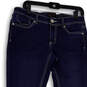 Womens Blue Dark Wash Pockets Regular Fit Denim Bootcut Jeans Size 8 image number 3