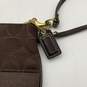 Womens Brown Signature Print Charm Zipper Wristlet Wallet image number 5