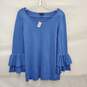 NWT Talbots WM's Blue Bell Sleeve Viscose Blend Scoop Neck Blouse Size M image number 1