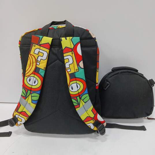 Kids Multicolor Video Game Character Backpack With Matching Lunch Bag image number 3