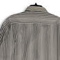 Mens Brown Gray Striped Long Sleeve Spread Collar Button-Up Shirt Size XXL image number 4
