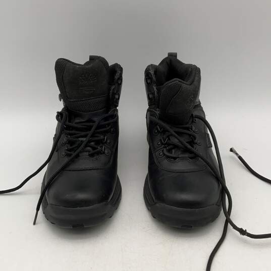 Timberland Mens Black Leather Round Toe Lace Up Ankle Hiking Boots Size 7.5 image number 3