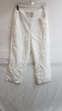 Club Monaco White Linen Blend Straight Leg Pant - WM Size 6