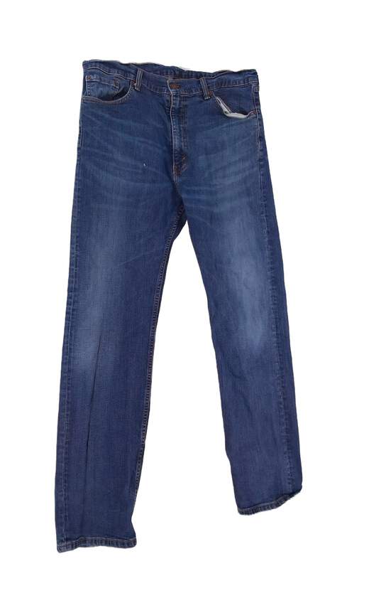 Mens Blue Regular Fit Medium Wash Denim Straight Leg Jeans Size 38X32 image number 1