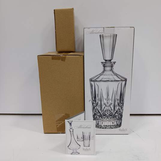 Shannon Crystal by Godinger Aberdeen Spirits Crystal Decanter IOB image number 1