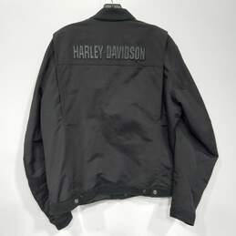 Harley-Davidson Men's Black Cotton Blend Motorcycle Jacket Size L alternative image