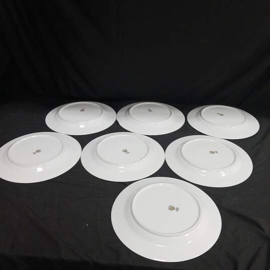 7pc Set of Noritake Rosepoint Dinner Plates image number 2