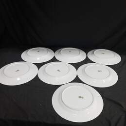 7pc Set of Noritake Rosepoint Dinner Plates alternative image