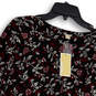 NWT Womens Multicolor Floral Keyhole Neck Long Sleeve Blouse Top Size XL image number 3