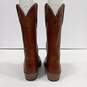Men's Brown Leather Cowboy Boots Size 8D image number 5
