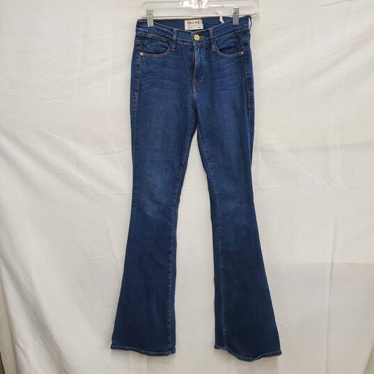 FRAME DENIM WM's High Wide Leg Denim Blue Jeans Size 25 x 34 image number 1