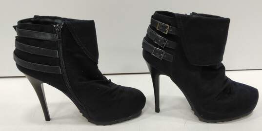 Charlotte Russe Women's Navy Blue Suede PU Stiletto Heel Ankle Boots Size 8 image number 9