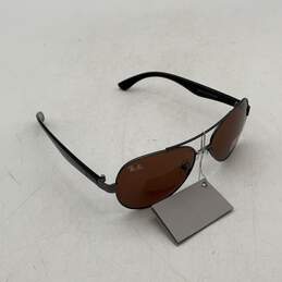 NWT Ray-Ban Mens Black UV 400 Full Frame Aviator Sunglasses With Black Case alternative image