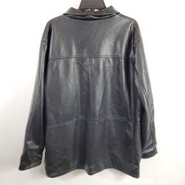 GA Milano Men Black Faux Leather Jacket 2XL/3XL alternative image