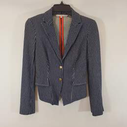 Rachel Roy Women Blue Striped Blazer Suit Jacket 2