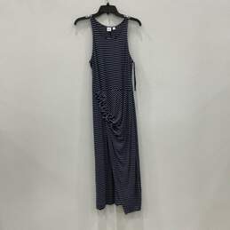 Gap Womens Blue White Striped Scoop Neck Sleeveless Maxi Dress Size Medium