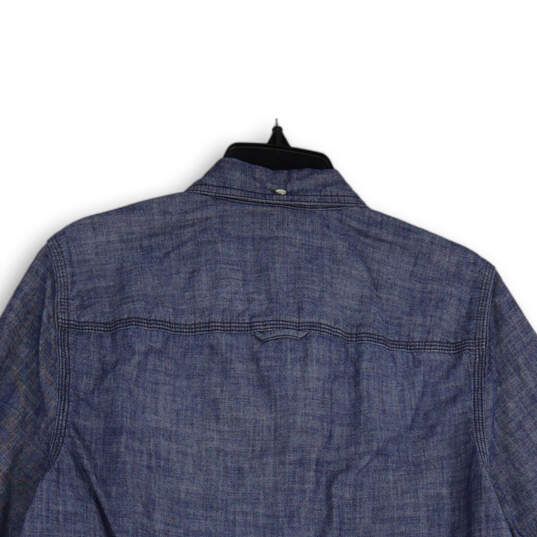NWT Womens Blue Pointed Collar Long Sleeve Button-Up Shirt Size 16W image number 4