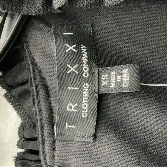 NWT Womens Black Short Puff Sleeve V-Neck Back Zip Maxi Dress Size XS image number 5