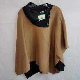 Anne Klein brown and black sweater poncho L nwt