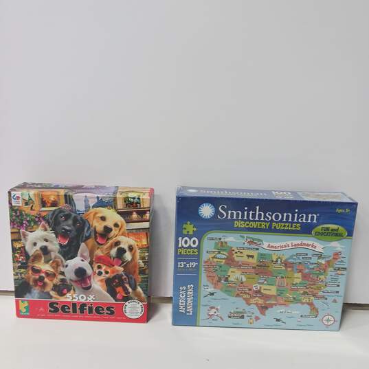 4pc Lot of Assorted Family Jigsaw Puzzles NIB image number 2