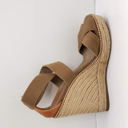 Buy the Tory Burch Women's Adonis Canvas Espadrille Wedge Sandals Size 7 |  GoodwillFinds