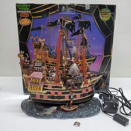 Lemax Spooky Town The Pillager Skeleton Pirate Ship Halloween 11" Miniature P/R alternative image