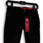 NWT Womens Black Denim Dark Wash Stretch Skinny Leg Jeans Size 24R image number 1