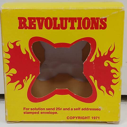 Vintage 1971 Revolutions Black Walnut Wood Puzzle Four Generations Coordination Game image number 2