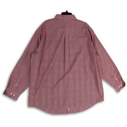 NWT Mens Red Plaid Button-Down Collar Long Sleeve Dress Shirt Size 2XB alternative image