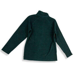 Mens Green Mock Neck Long Sleeve 1/3 Sleeve Pullover Sweater Size M alternative image