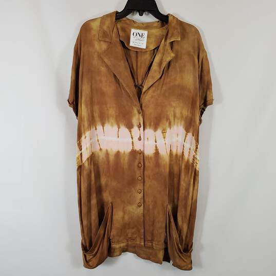 One Teaspoon Women's Brown Tie Dye Dress SZ S NWT image number 1