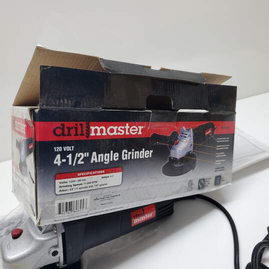 DrillMaster *Untested P/R 120V 4-1.5 in. Angle Grinder W/Manual image number 4