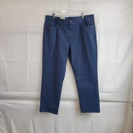English Factory Blue Cotton Straight Leg Pant MN Size 38x30 NWT