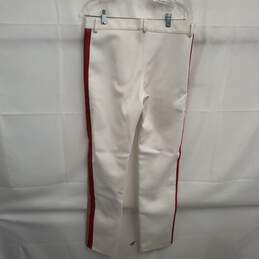 White Faux Leather Striped Marching Band Pants Men's Size 36x32 alternative image