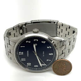 Designer Fossil FS5593 Stainless Steel Blue Round Dial Quartz Wristwatch